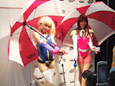レイコとキャシーのコスプレさんもいたバンプレストブース　【キャラホビ2007レポ】
