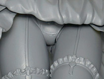 美しい太もも！コトブキヤ「シャイニング・アーク サクヤ -Mode:セラフィム-」の無彩色原型【第53回ホビーショー】