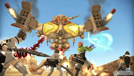 PSVita　フリーダムウォーズ　プレイ画面：マルチプレイアクション