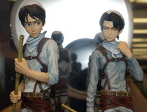【第36回プライズフェア】「進撃の巨人」から「お掃除エレン」「お掃除リヴァイ」がバンプレストからプライズフィギュアで登場！