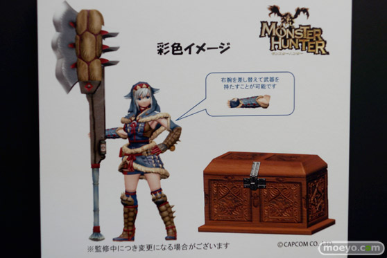 第36回プライズフェア　バンプレストプライズ　モンスターハンター　DXF　ハンターフィギュア　～女剣士・アシラシリーズ～　モンスターハンター　アイテムボックス＆青熊斧　彩色イメージ