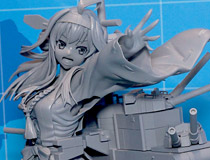 【WF2014夏】公式イラストポーズで立体化デース！ファット・カンパニー「艦隊これくしょん-艦これ-　金剛」 新作フィギュア無彩色サンプル画像レビュー