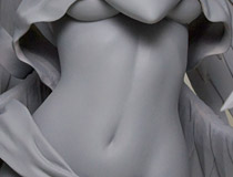 【WF2014夏】神々しい下乳。コトブキヤ「シャイニング・アーク 光明の織天使 サクヤ Mode:セラフィム」 新作フィギュア無彩色原型画像レビュー