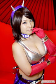 キャラホビ2014　コスプレ　イベント　コンパニオン　画像　写真　レポート　黒　麗和さん(仮面ライダー響鬼レースクイーン)