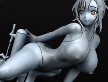 岡山FE「高丘みずき：creator deity byぼっしぃ ver.ビールサーバー（仮）」 新作フィギュア製作途中原型画像レビュー