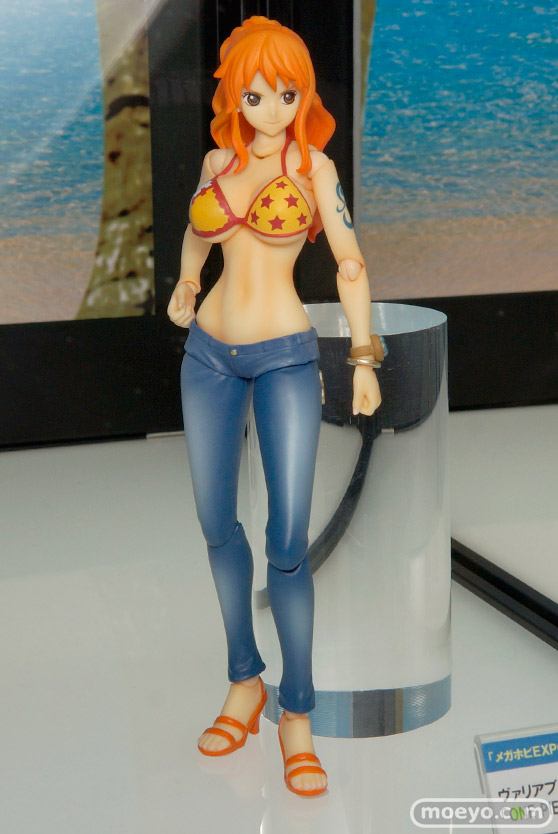 たしぎ　ナミ　ハンコックなどメガホビEXPO 2015 Springのメガハウスのワンピース新作フィギュア展示の様子19