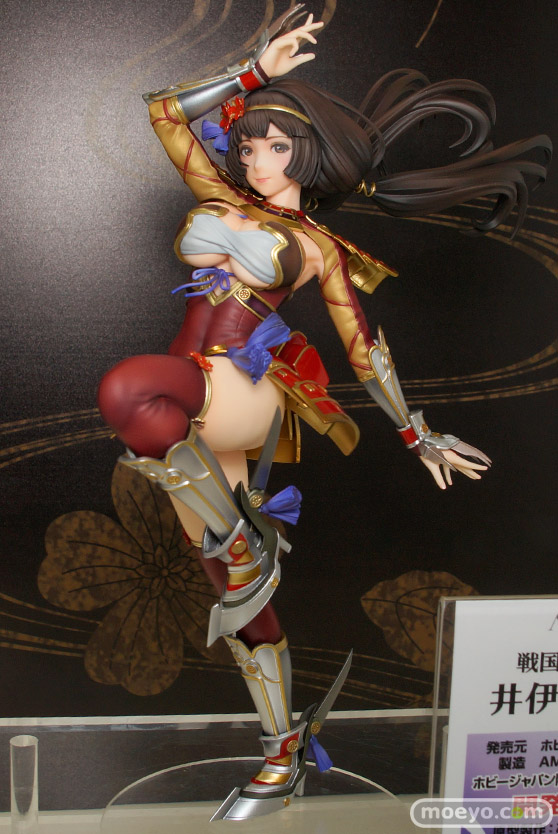 井伊直虎　柳生十兵衛　ゆきめ　などメガホビEXPO 2015 Springのホビージャパンの新作フィギュア展示の様子01