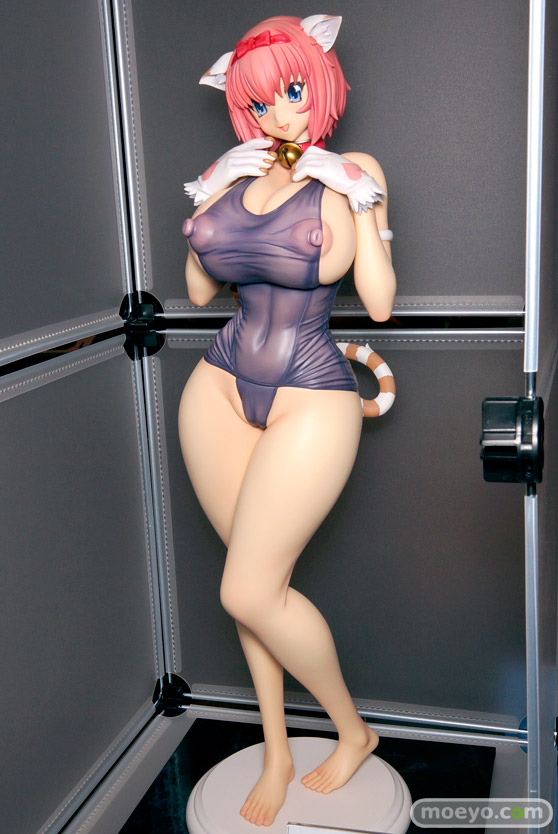 花畑と美少女のスク水猫耳娘ミーシャの新作フィギュア彩色サンプル画像　モグダン03