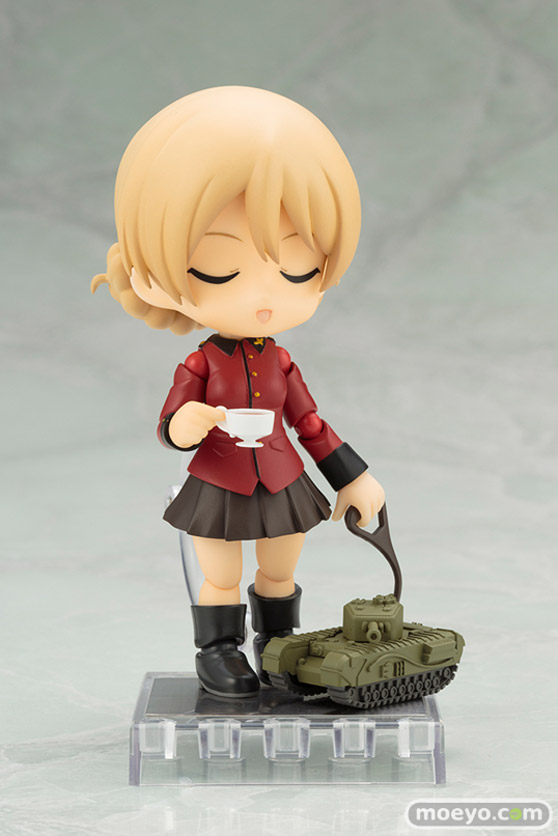 コトブキヤのキューポッシュ ガールズ＆パンツァー 劇場版 ダージリン 可動フィギュアの新作フィギュア彩色サンプル画像04