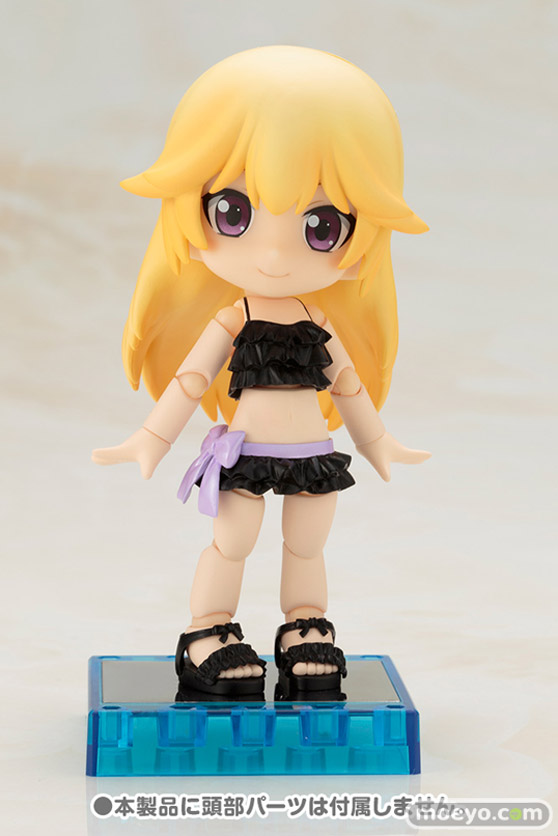 コトブキヤのキューポッシュえくすとら フリル水着ボディ(くろ　しろ)の新作フィギュア彩色サンプル画像02