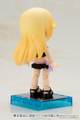 コトブキヤのキューポッシュえくすとら フリル水着ボディ(くろ　しろ)の新作フィギュア彩色サンプル画像03