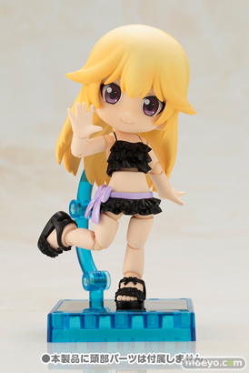コトブキヤのキューポッシュえくすとら フリル水着ボディ(くろ　しろ)の新作フィギュア彩色サンプル画像04