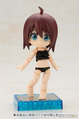 コトブキヤのキューポッシュえくすとら フリル水着ボディ(くろ　しろ)の新作フィギュア彩色サンプル画像05