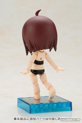 コトブキヤのキューポッシュえくすとら フリル水着ボディ(くろ　しろ)の新作フィギュア彩色サンプル画像06