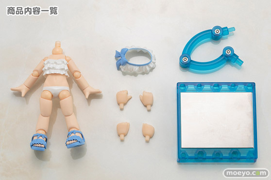 コトブキヤのキューポッシュえくすとら フリル水着ボディ(くろ　しろ)の新作フィギュア彩色サンプル画像07