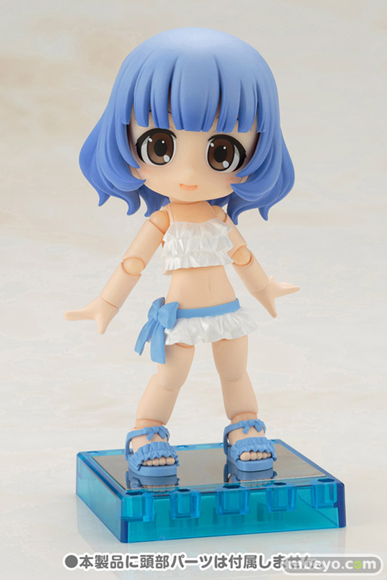 コトブキヤのキューポッシュえくすとら フリル水着ボディ(くろ　しろ)の新作フィギュア彩色サンプル画像08