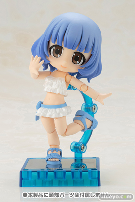 コトブキヤのキューポッシュえくすとら フリル水着ボディ(くろ　しろ)の新作フィギュア彩色サンプル画像10