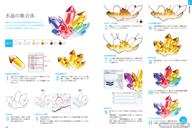 CLIP STUDIO PAINT キラキラの描き方　宝石、鉱物、金属などを輝かせる塗り絵テクニック06