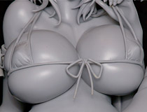 下着越しの股間のシワ造形がすごい！Q-six新作アダルトフィギュア「COMIC HOT MILK COVER GIRL 楠木希美」監修中原型が展示！【WF2017冬】