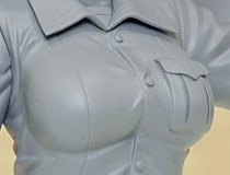 キューズQ新作フィギュア「ガールズ＆パンツァー 劇場版 西住みほ 戦車道全国高校生大会 優勝旗Ver.」監修中原型が展示！【WF2017冬】