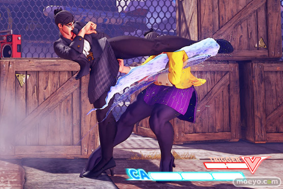 ストリートファイターVの春麗の秘書コスチュームのパンツ丸出し画像01