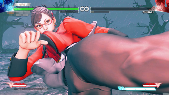 ストリートファイターVの春麗の秘書コスチュームのパンツ丸出し画像20