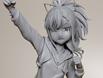 WF02017夏で彩色サンプル展示予定！ファインクローバー「ハイスクール・フリート 西崎芽依」新作フィギュア原型画像レビュー