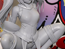 禁断の強制執行ポーズで立体化！回天堂新作フィギュア「超昂閃忍ハルカ 四方堂ナリカ 強制執行ver.」監修中原型が展示！【2017夏合同展示会】