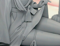 スカイチューブ新作アダルトフィギュア「コミック阿吽 御守雛菊 illustration by 深崎暮人」監修中原型が展示！【WF2018冬】