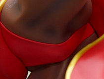 春麗フィギュア 赤ver.と切手シートのセット！コトブキヤ「「ストリートファイター」 30周年記念フレーム切手セット」サンプルが展示！