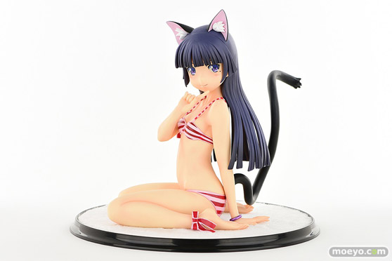 オルカトイズの新作フィギュア 黒猫・縞MIZUGIねこみみver.Second cute/一部流通限定品 の彩色サンプル画像02