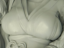 コトブキヤの新作フィギュア「アズールレーン プリンツ・オイゲン（百花繚乱ver.）」監修中原型が展示！