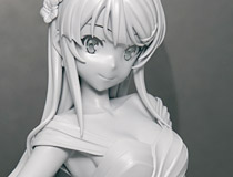 スリットがセクシー！アニプレックス+新作美少女フィギュア「青春ブタ野郎はバニーガール先輩の夢を見ない 桜島麻衣 ～ウェディング ver.～」監修中原型が展示！【メガホビ2019春】