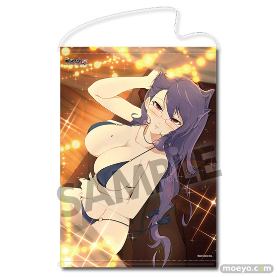 ホビーストック 閃乱カグラ NewWave Gバースト B2タペストリー 両備 デートver.／両奈 秘書ver.／紫 バニーver.／凛 水着ver. 04