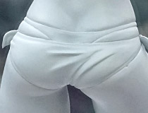 魅惑のお尻造形も確認！リコルヌ新作美少女フィギュア「アイドルマスター シャイニーカラーズ 夏に恋するピチカート！ 八宮めぐる」監修中原型がアキバで展示！