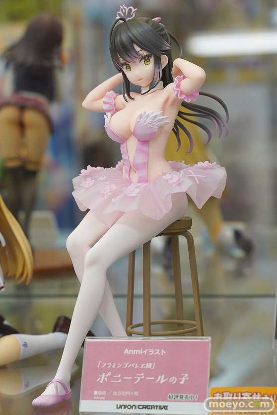 ユニオンクリエイティブ Anmiイラスト『フラミンゴバレエ団』 ポニーテールの子 赤べこ トルマリンゴリラ フィギュア あみあみ 01