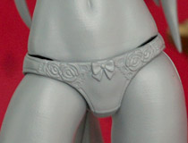 最初から下着姿。マックスファクトリー新作プラモデル「PLAMAX ギルティプリンセス 蘭」監修中原型が展示！【ワンホビ33】