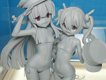 ギリギリすぎるマイクロビキニ姿！わんだらー新作美少女フィギュア「まいてつ Last Run!! ハチロク＆オリヴィ」監修中原型が展示！【WF2022冬】