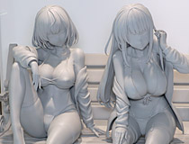 【アダルトフィギュア】【WF2023冬】わたおさんイラストを立体化！Lovely新作エロフィギュア「マリ、エリ」監修中原型が展示！