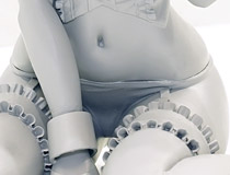 ユニオンクリエイティブ新作美少女フィギュア「DSマイル イラスト ピンク×バニー」監修中原型が展示！