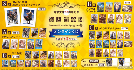 電撃文庫30周年を記念して、電撃文庫の人気作品『狼と香辛料』のオンラインくじが発売決定！ 02