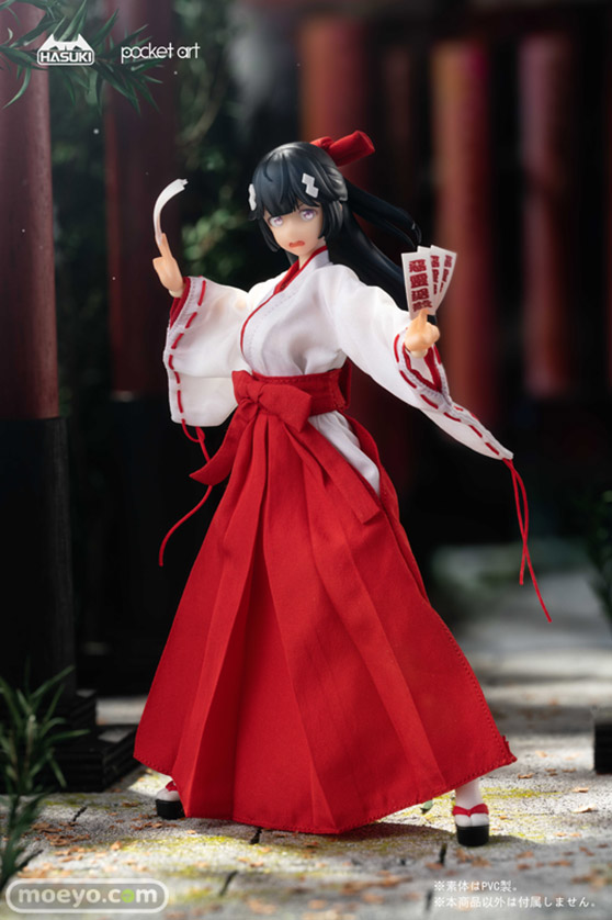 HASUKI pocket artシリーズ PA005 退魔巫女 ツバキ 完成品アクションフィギュア オホ顔 04