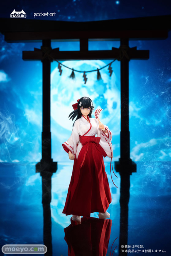 HASUKI pocket artシリーズ PA005 退魔巫女 ツバキ 完成品アクションフィギュア オホ顔 07