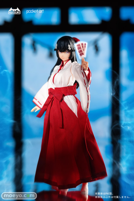 HASUKI pocket artシリーズ PA005 退魔巫女 ツバキ 完成品アクションフィギュア オホ顔 08