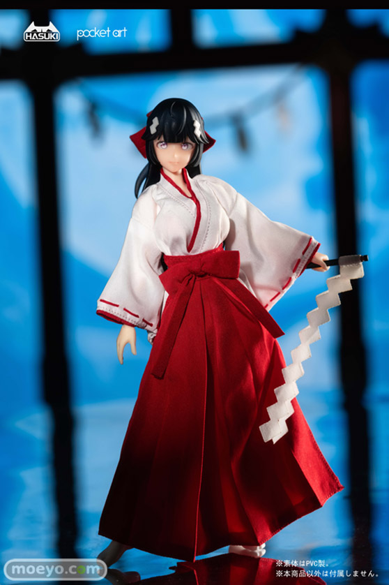 HASUKI pocket artシリーズ PA005 退魔巫女 ツバキ 完成品アクションフィギュア オホ顔 09