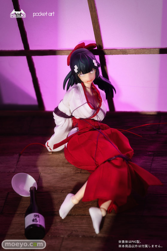 HASUKI pocket artシリーズ PA005 退魔巫女 ツバキ 完成品アクションフィギュア オホ顔 10