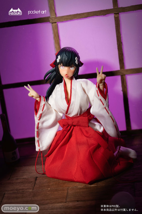HASUKI pocket artシリーズ PA005 退魔巫女 ツバキ 完成品アクションフィギュア オホ顔 11