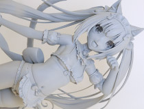 【WF2025冬】オーキッドシード新作美少女フィギュア「ネコぱら ショコラ マイクロビキニメイドver.」監修中原型が展示！