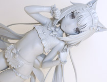 【WF2025冬】オーキッドシード新作美少女フィギュア「ネコぱら バニラ マイクロビキニメイドver.」監修中原型が展示！