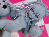 【WF2025夏】【アダルトフィギュア】へんりいださんイラストを立体化！Vivify新作エロフィギュア「ハロウィンのコスプレ娘」監修中原型が展示！